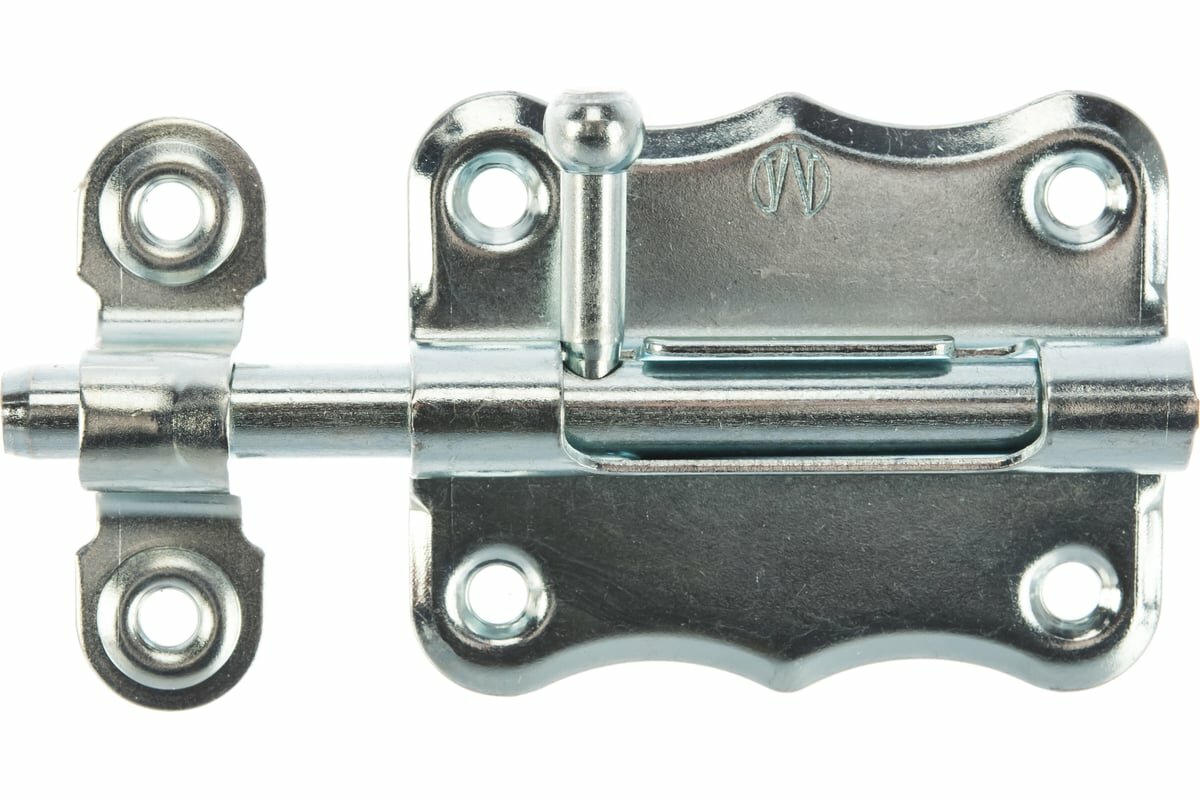 Щеколда на дверь Металлист ЗТ-2-60 фигурная площадка шпингалет дверной накладной задвижка оцинкованная 5 штук 91515