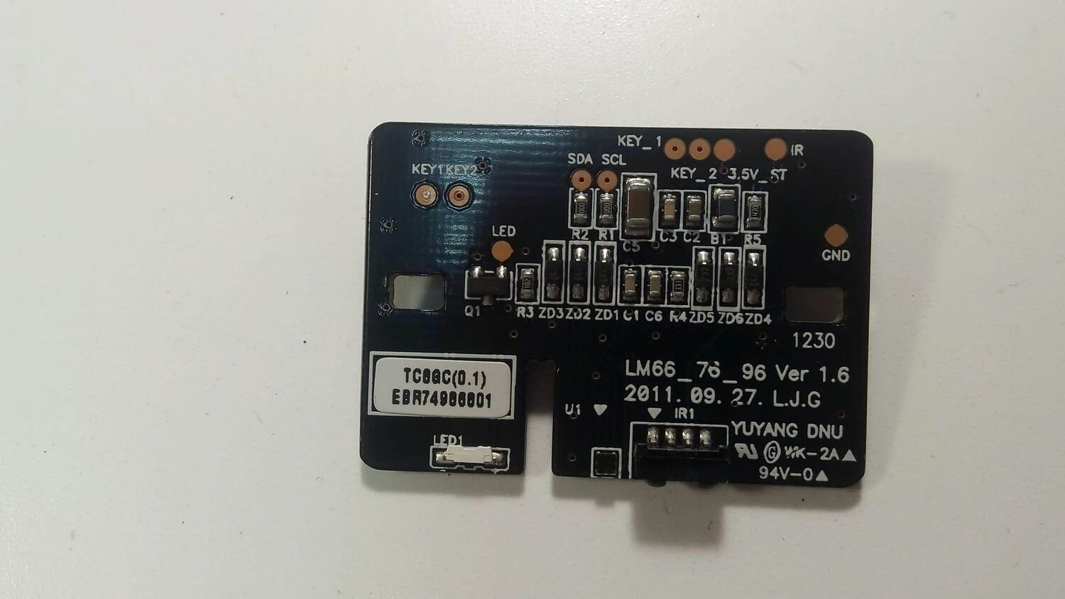 Плата фотоприемника YuYang Dnu LM66_76_96 Ver 1.6 для 42Lm669T 42Lm669T-Zc Lcd Телевизор Lg Плата управления арт. 9906