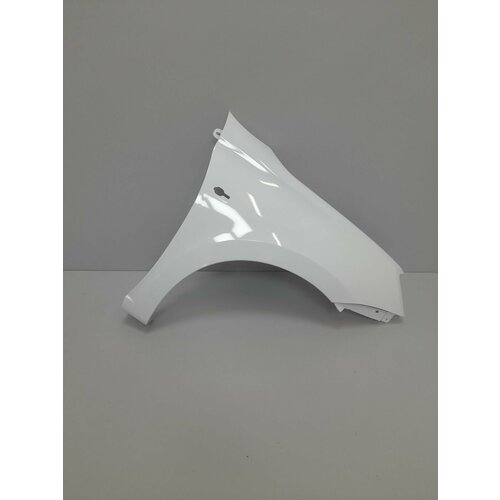 Крыло переднее правое пластиковое в цвет для Lada Гранта I (2011 — 2018) 240 - белое облако, белый