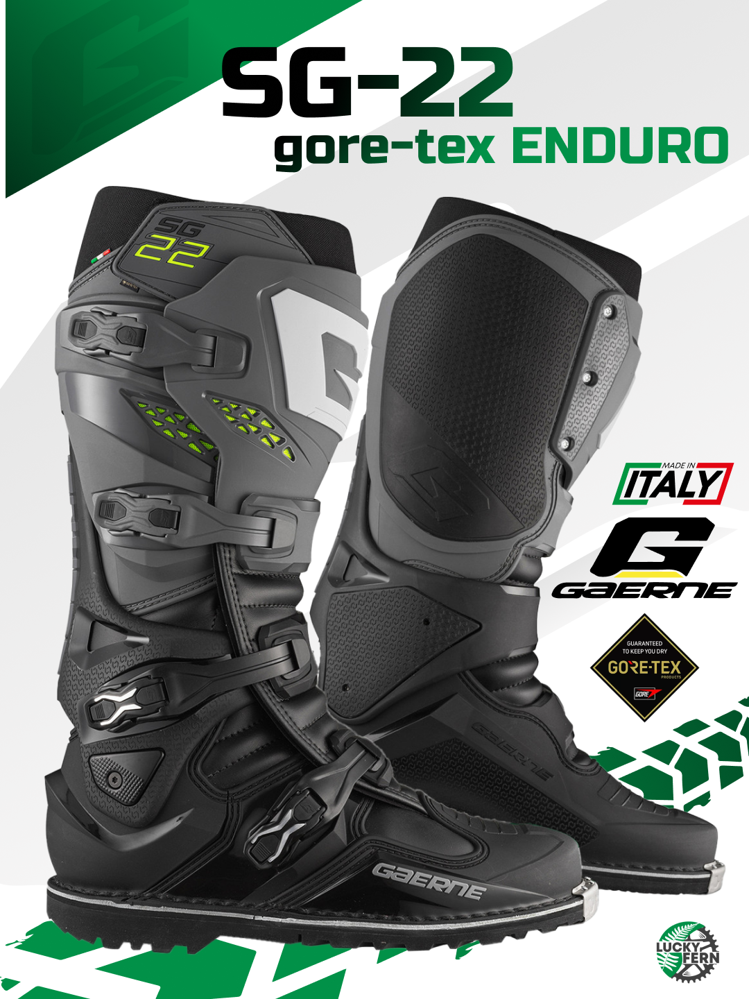 Мотоботы Gaerne SG-22 Gore-Tex Enduro Antracite/Black 44.5