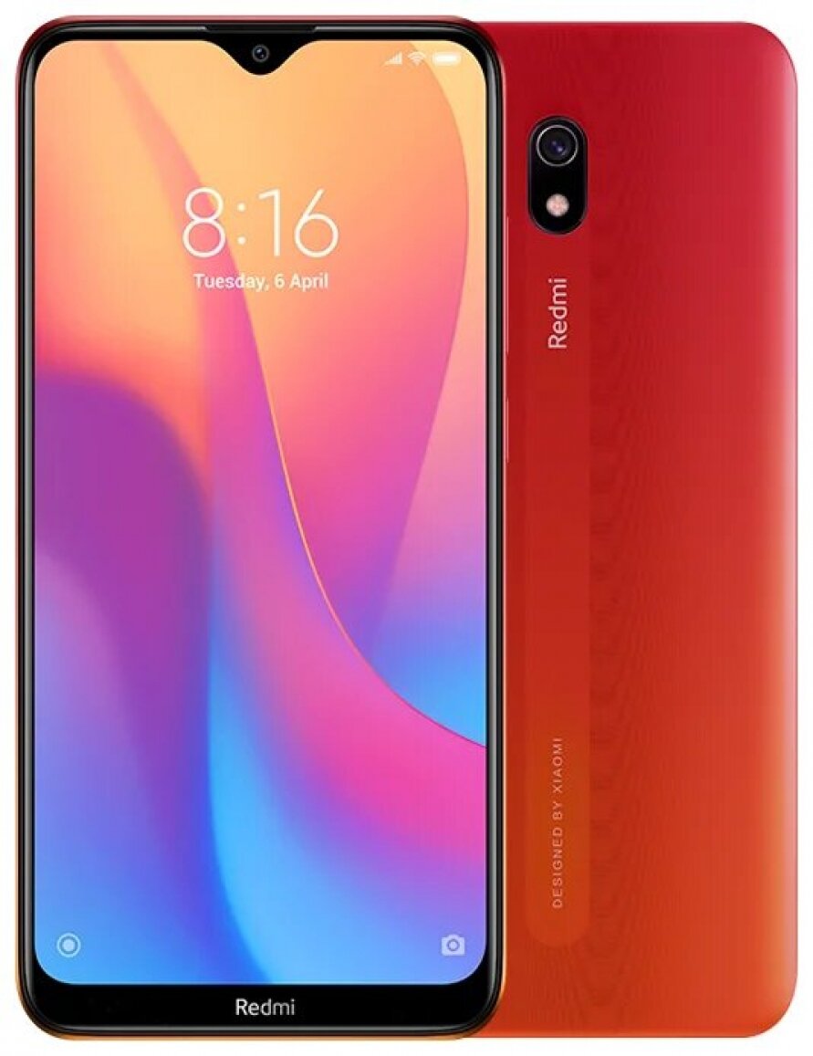 Смартфон Xiaomi Redmi 8A, 2/32Gb, Sunset Red (Красный)