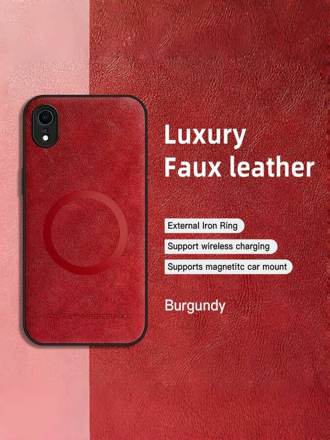 OLGE Роскошная кожа MagSafe Чехол на iPhone XR( на Айфон XR), ударопрочный и водонепроницаемый, защитой блока камеры, беспроводная зарядка