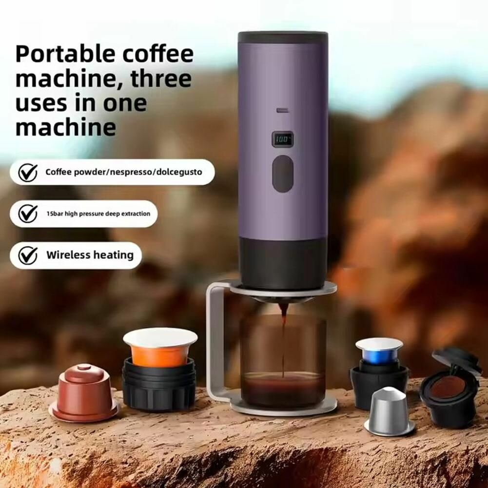 Изображение Портативная капсульная кофемашина 3 в 1, светодиодный дисплей