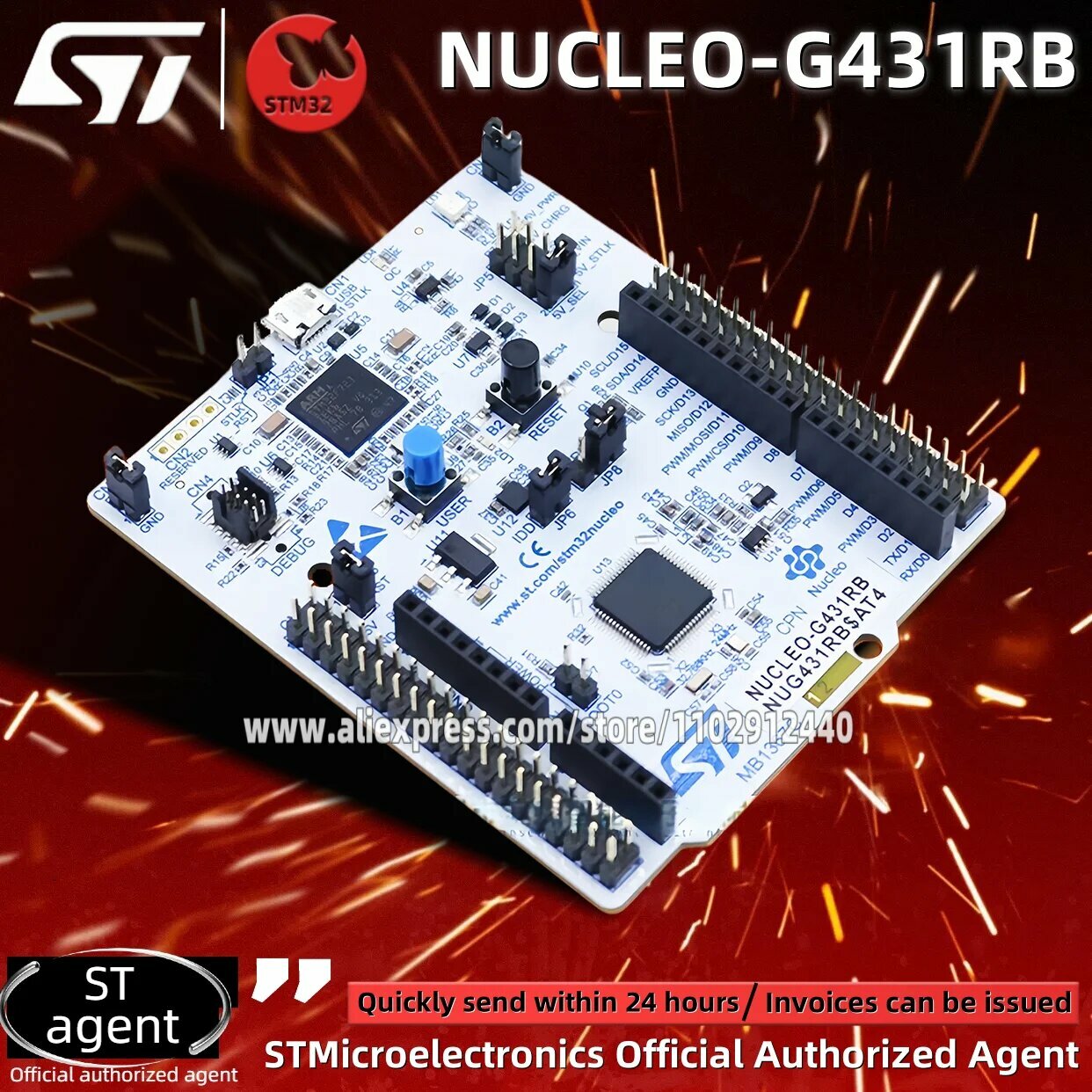 1 шт./лот NUCLEO-G431RB Nucleo-32 макетная плата STM32G431RBT6 оригинальный запас