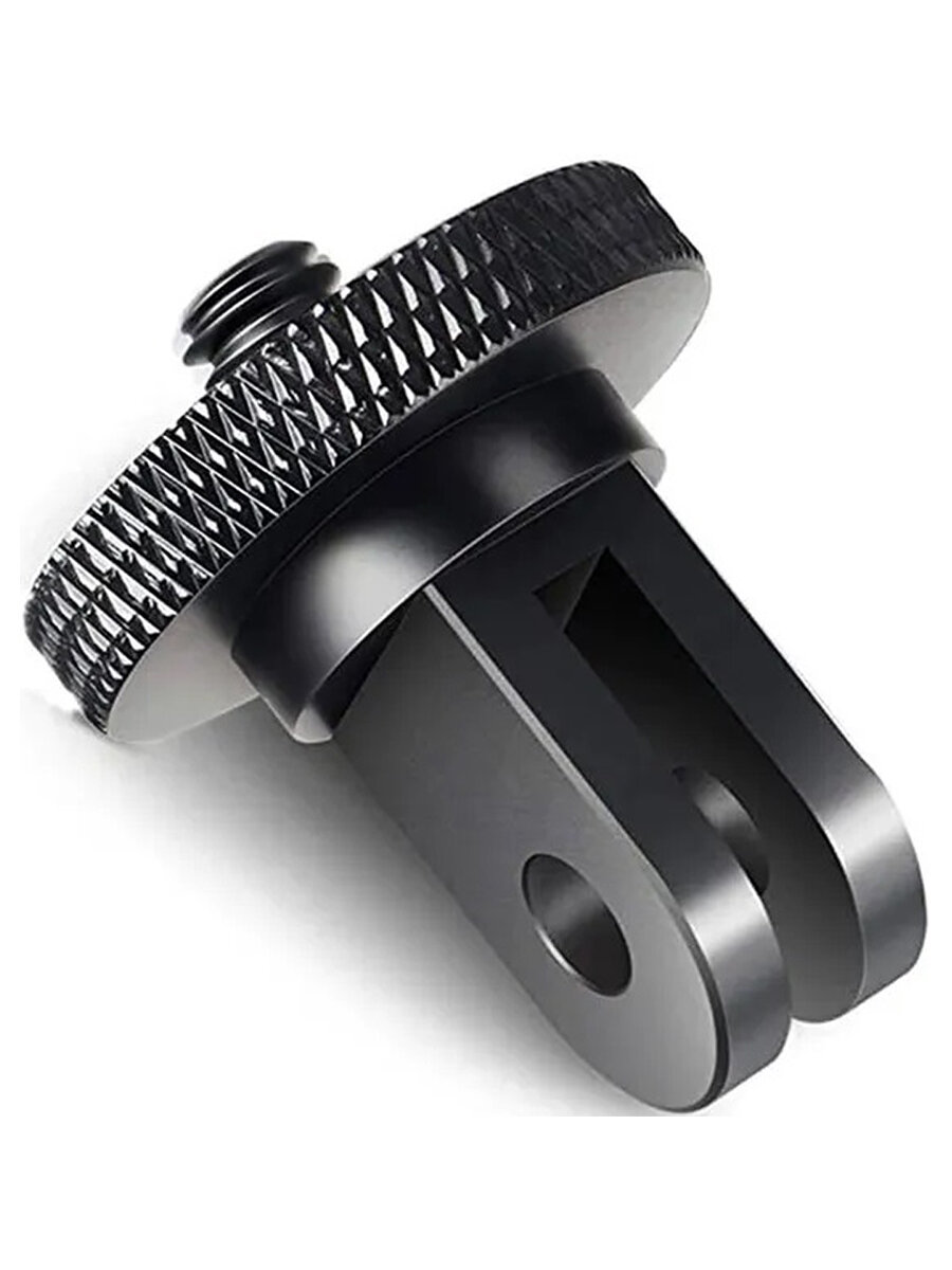 Металлический переходник для GoPro с резьбой 1/4 (M) (Черный) — фото 1