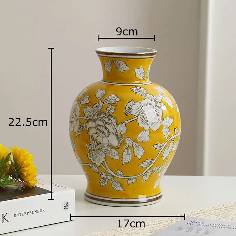 Blue and White Porcelain Vase Plant Pot Table Decoration Flowers Arrangement Multiple Styles Flower Vases Room Aesthetic Decor C