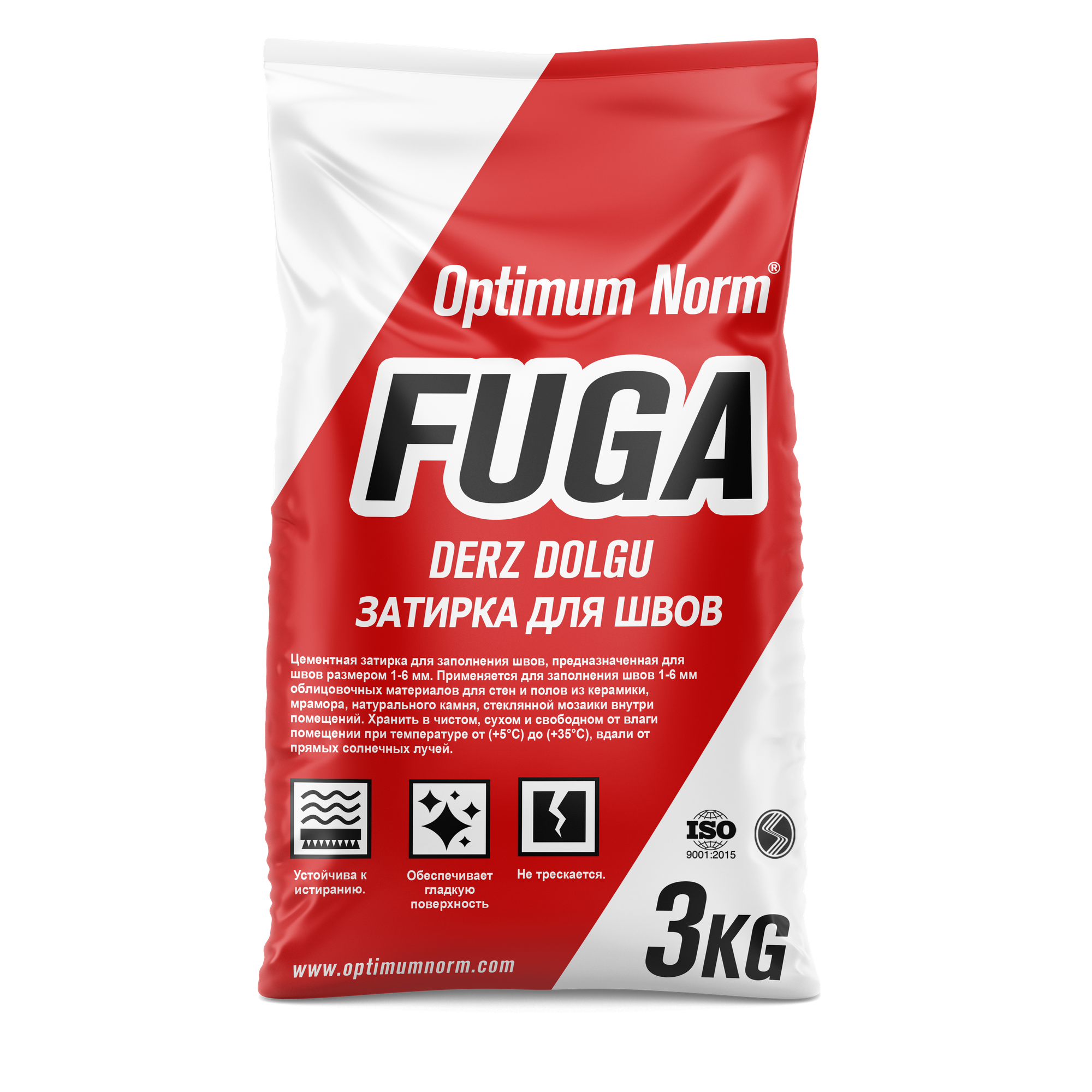 Заполнитель швов Optimum Norm FUGA, белый, 3 кг