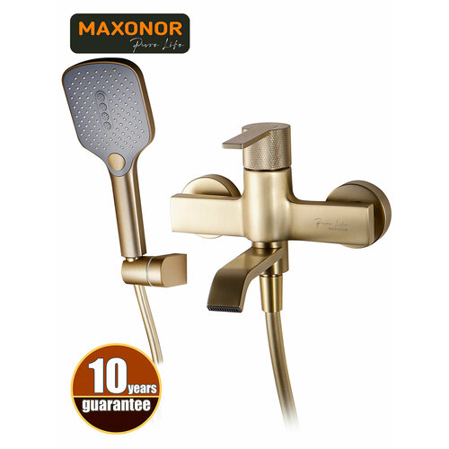 Смеситель для ванны и душа Maxonor PURE LIFE BEAUTY PL3284-6 Золото матовое 38399₽