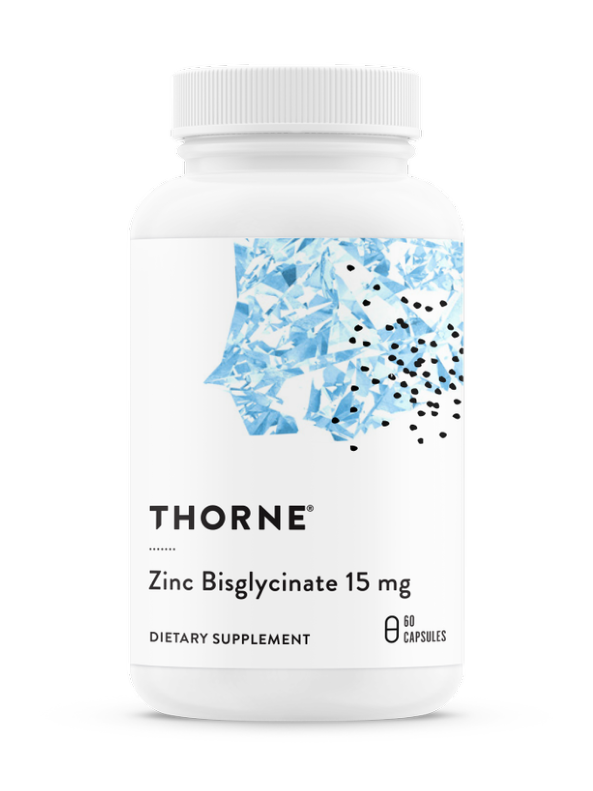 Бисглицинат цинка 15 мг, Zinc Bisglycinate 15 mg, Thorne Research, 60 капсул