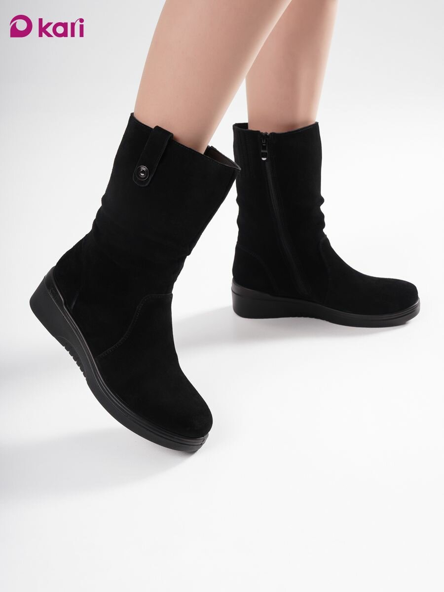 Полусапоги kari полнота G (EU)/ на среднюю и широкую стопу размер 41 черный