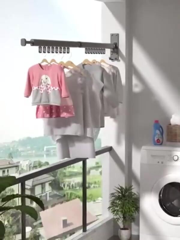 Картинки Настенная сушилка ikea, телескопическая, черная, 114x6.5x9см