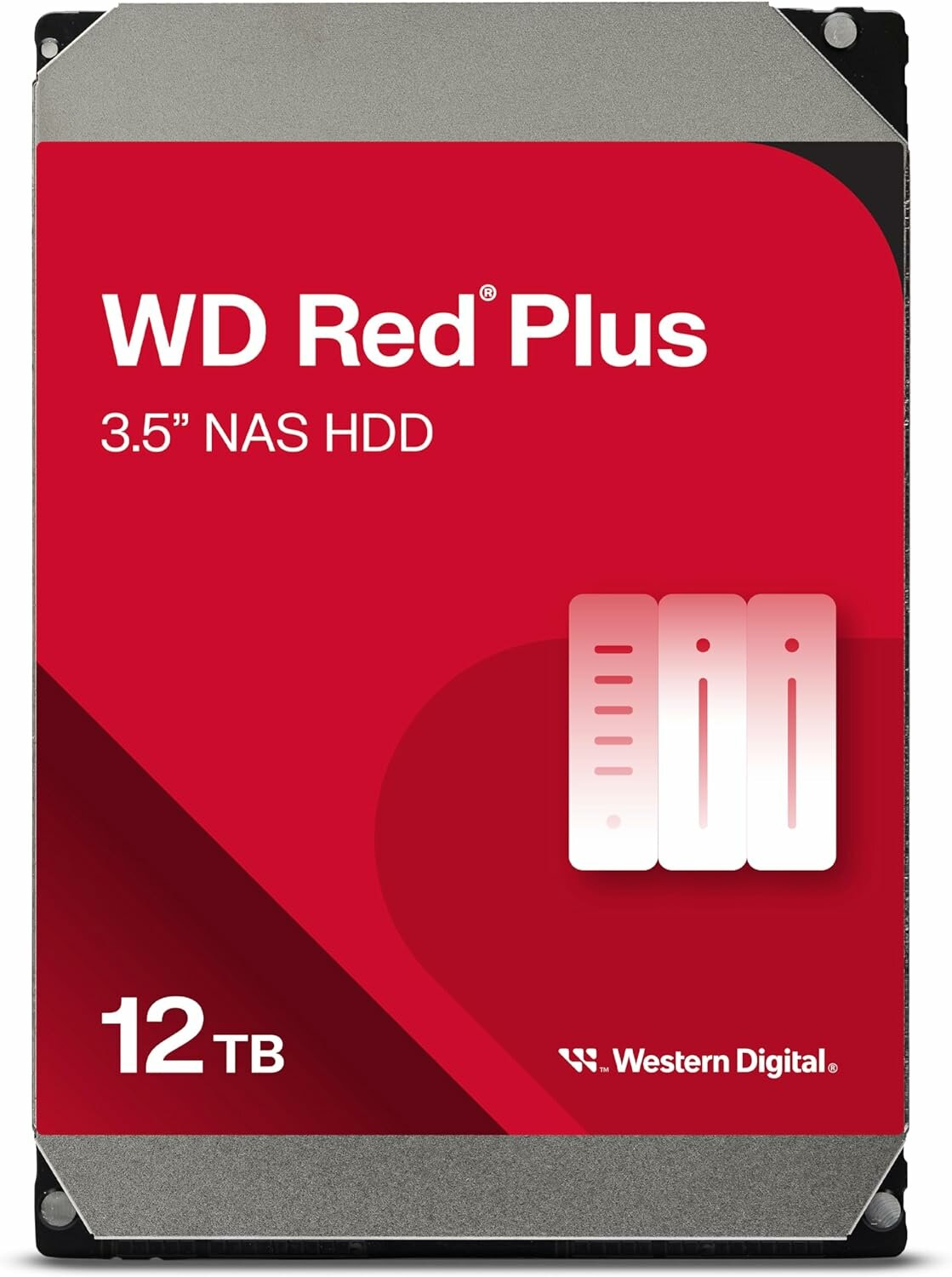 Жесткий диск Western Digital Red Plus WD120EFBX 12ТБ, 512 Мб, 7200RPM, HDD, 3,5"