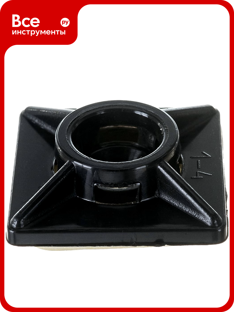 Площадка под хомут Невский Крепеж 19x19  нейлон  чёрная  самокл  40 шт  800762