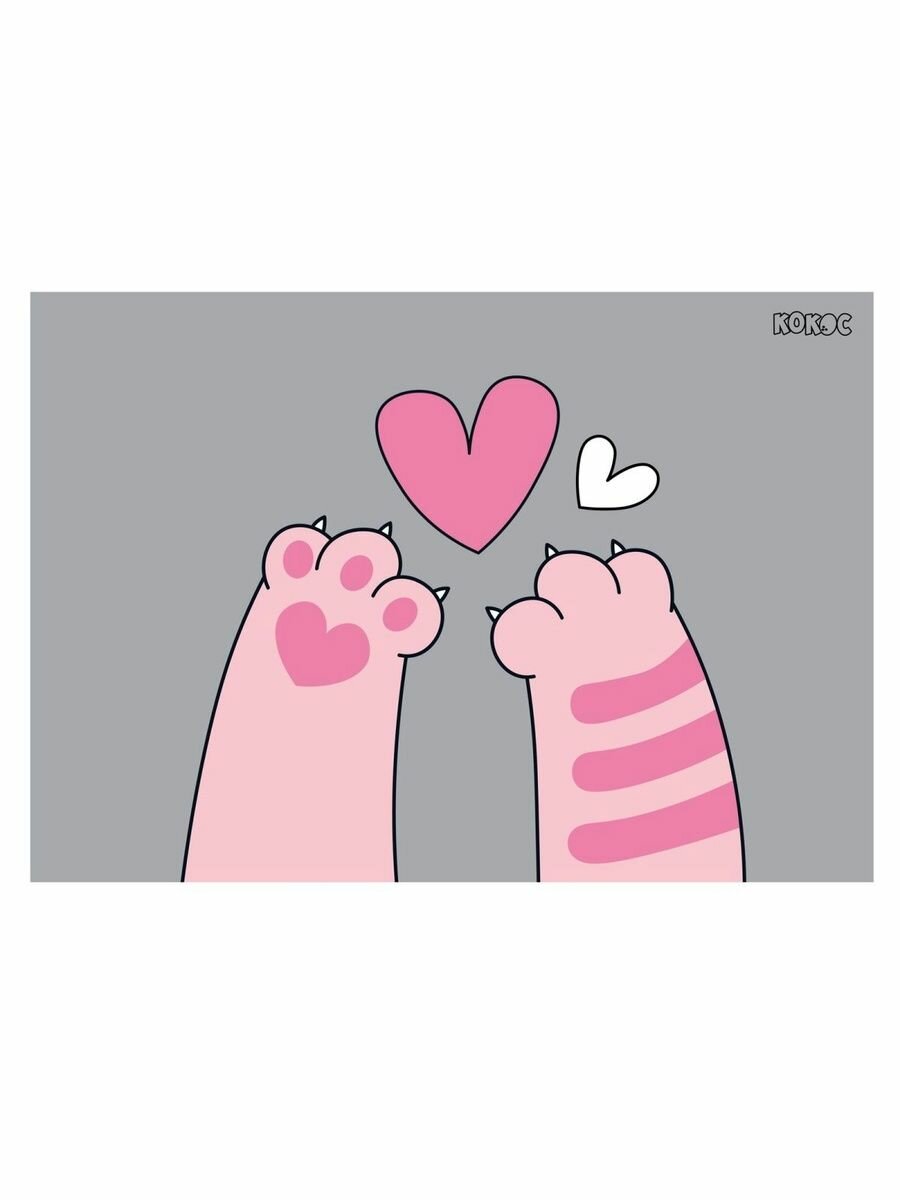 Клеенка для уроков труда размер 3550 см Cats  Heart