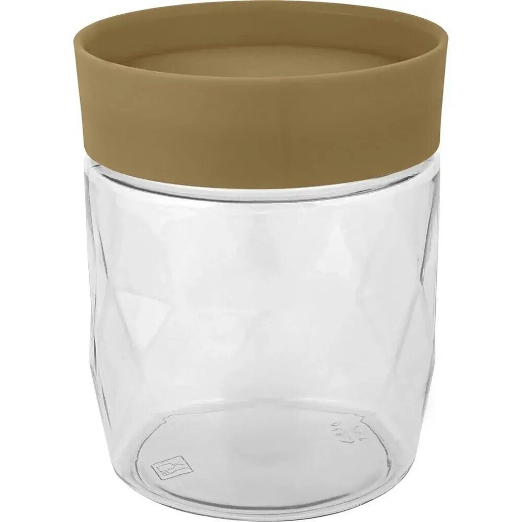 Банка для сыпучих продуктов 'Stockholm' 05л пластик герметичная крышка цвет шоколадный мокко