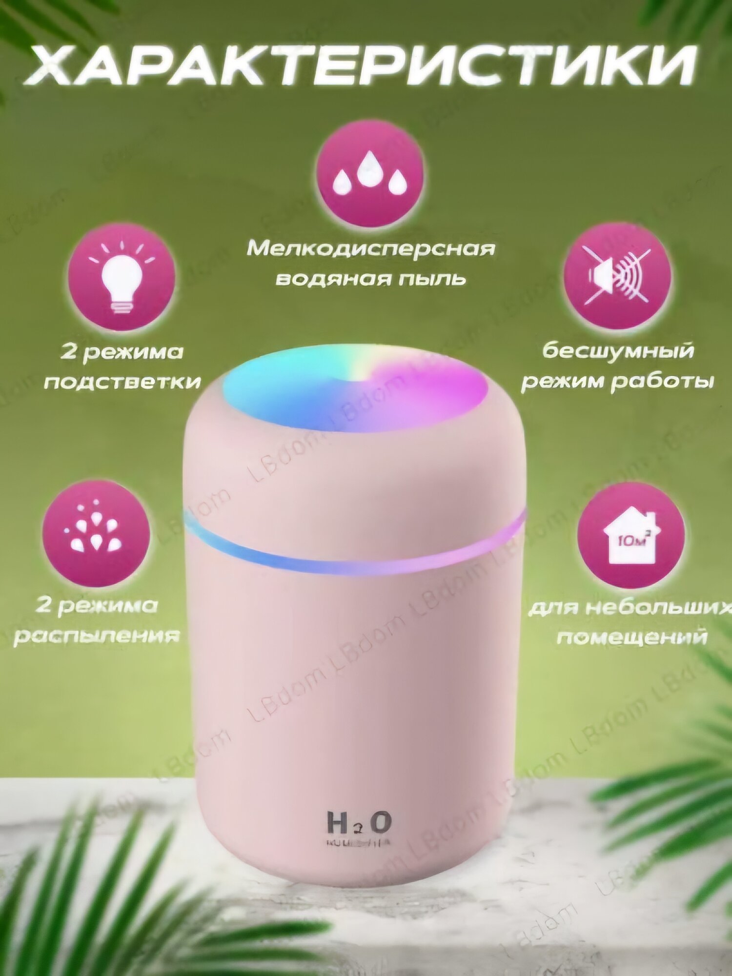 Увлажнитель воздуха "H2O", для чистого воздуха и свежести каждый день — фото 1