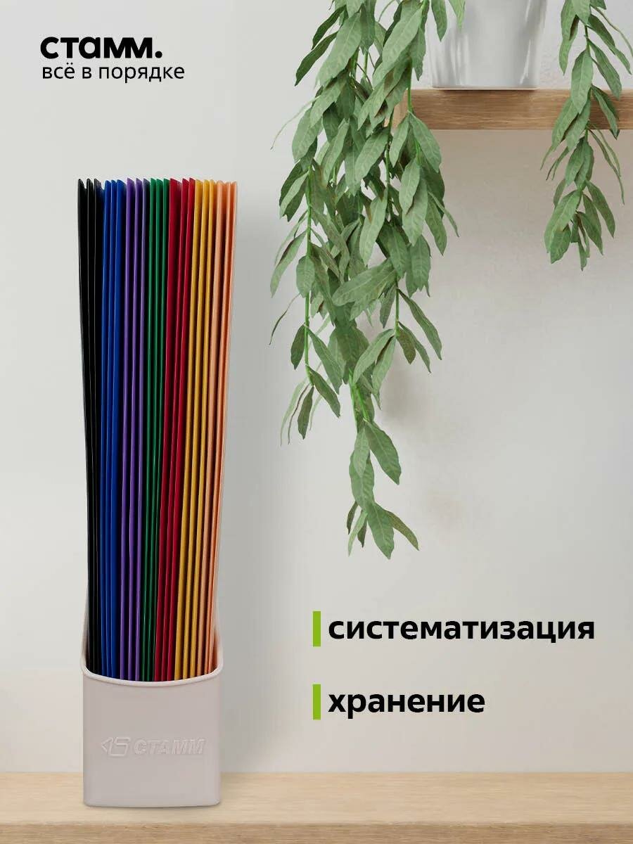 Папка-скоросшиватель для документов пластиковая СТАММ А4, 160мкм, красная с прозрачным верхом, 10 штук — фото 1