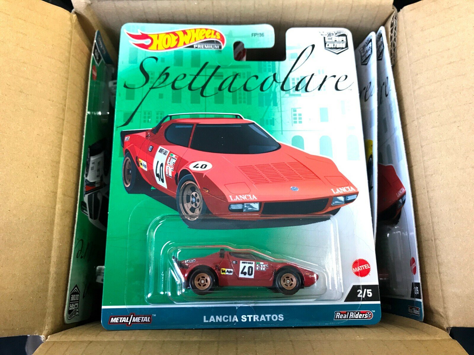 Машинка Hot Wheels Premium "Lancia Stratos", масштаб 1:64, для детей от 3 лет