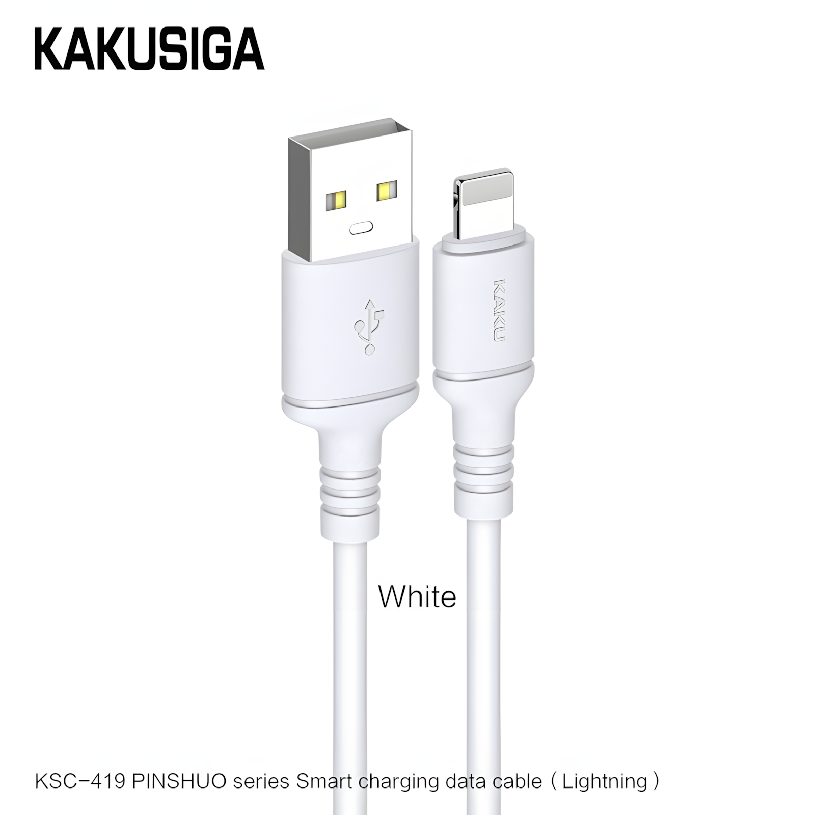 USB-кабель KAKUSIGA KSC-419 Lightning для iPhone/iPad, быстрый заряд, белый