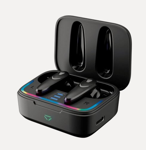 Изображение товара Беспроводные наушники с микрофоном Air Blade, TWS, BT 5.4, ANC, Gaming, 470 мАч, черный, Deppa