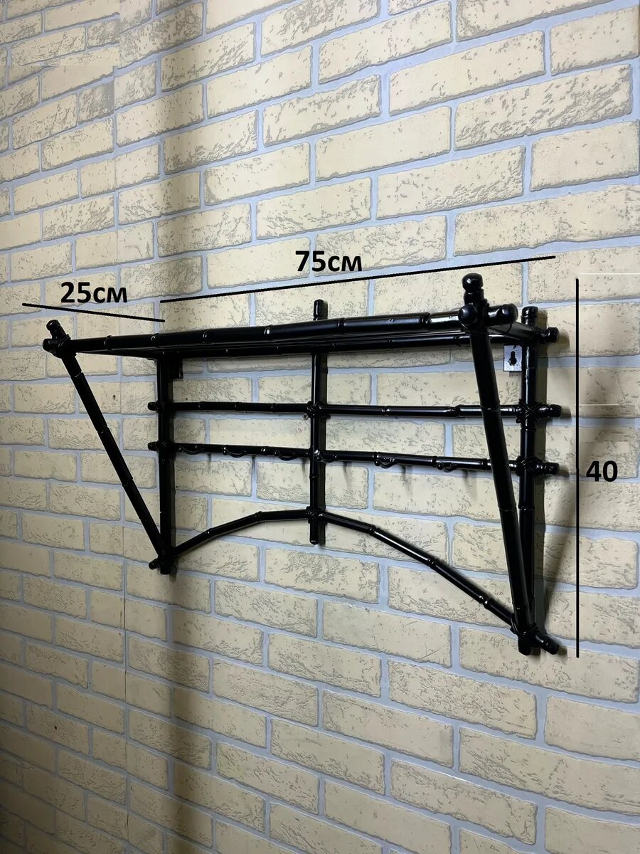 Вешалка настенная, кованая, Студия кованой мебели Нива, цвет черный — фото 1