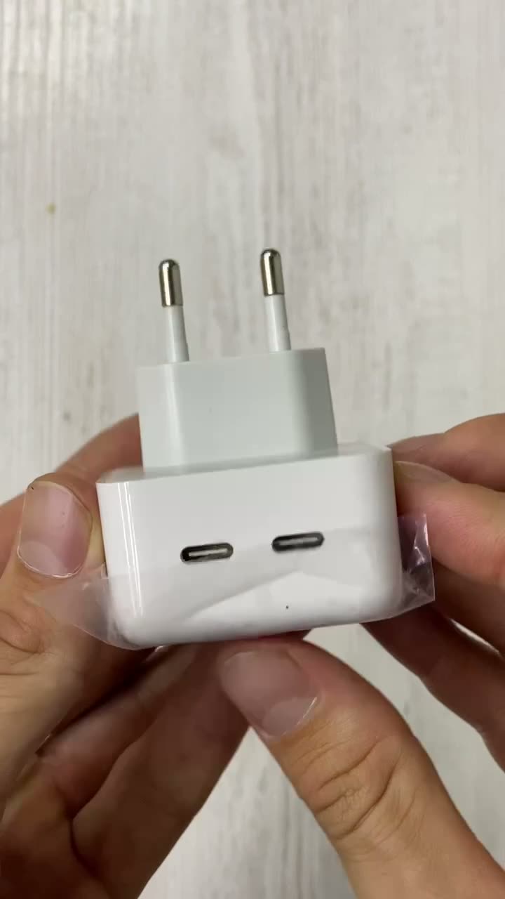 Адаптер питания 50W и кабель USB-C+C to Lightning для iPhone 14 Pro Max — фото 1