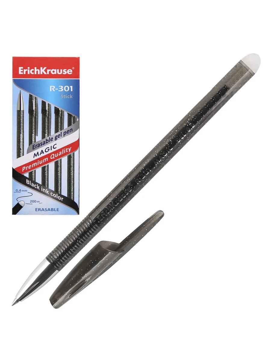 Ручка стирающаяся черная