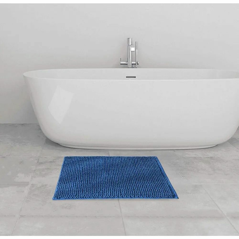 Коврик для ванной Аден 50x70 см цвет синий