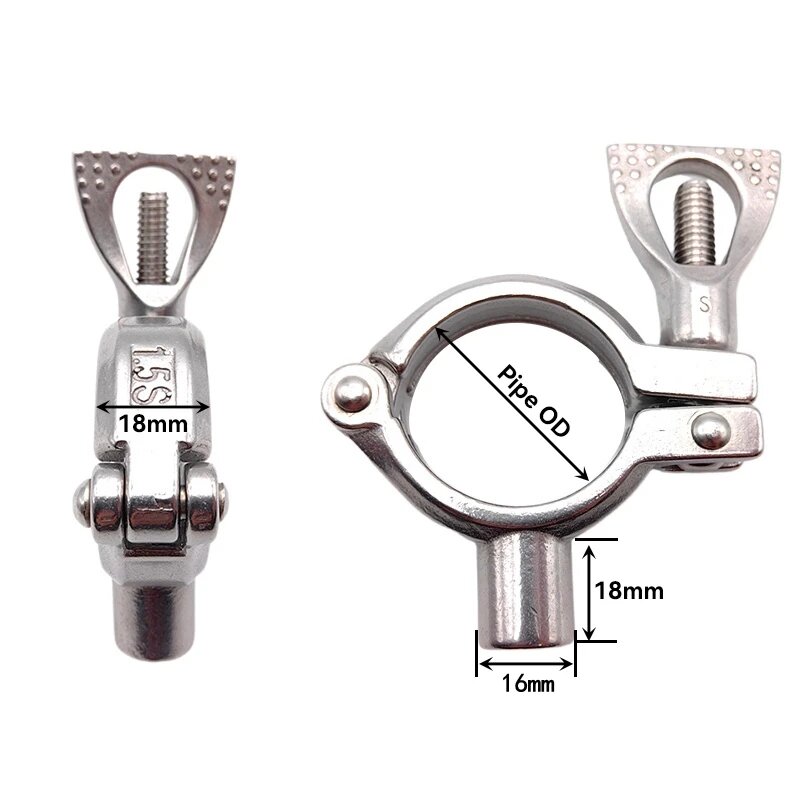 Зажим для труб из нержавеющей стали 304 Pipe OD34mm Welding