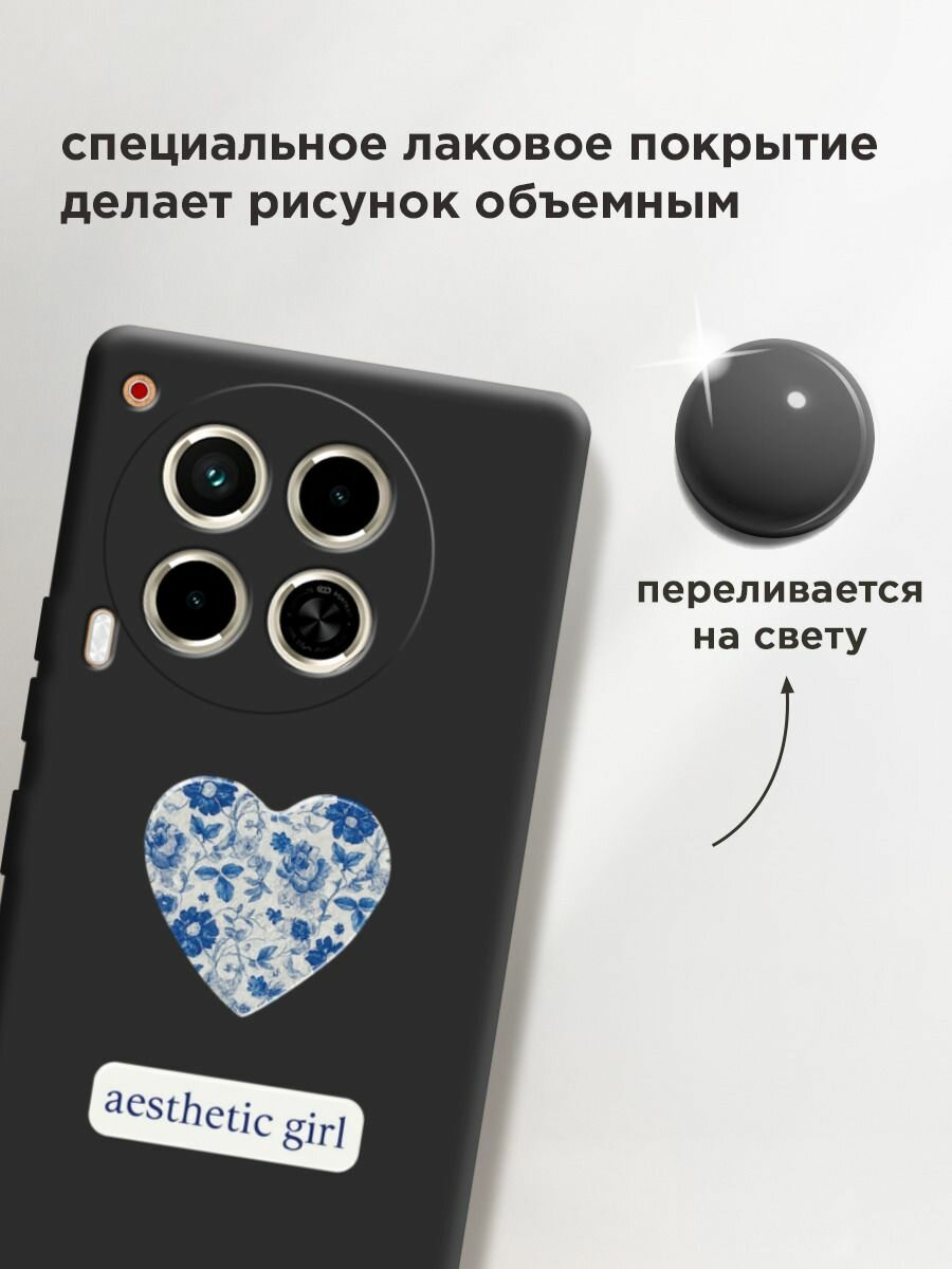 Чехол на Tecno Camon 30 4G/Tecno Camon 30 5G / Текно Камон 30 4G/Текно Камон 30 5G с принтом "Aesthetic girl 2" — фото 1