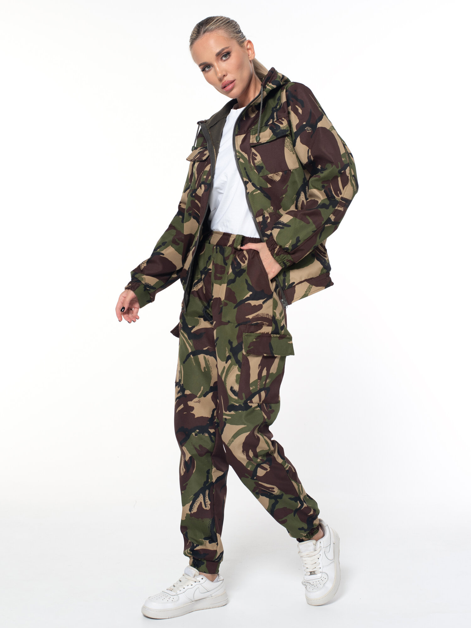 Женский костюм из Рипстопа на Флисе Размер 52 Рост 158-164 /Женский рыболовный костюм/Женский рабочий костюм