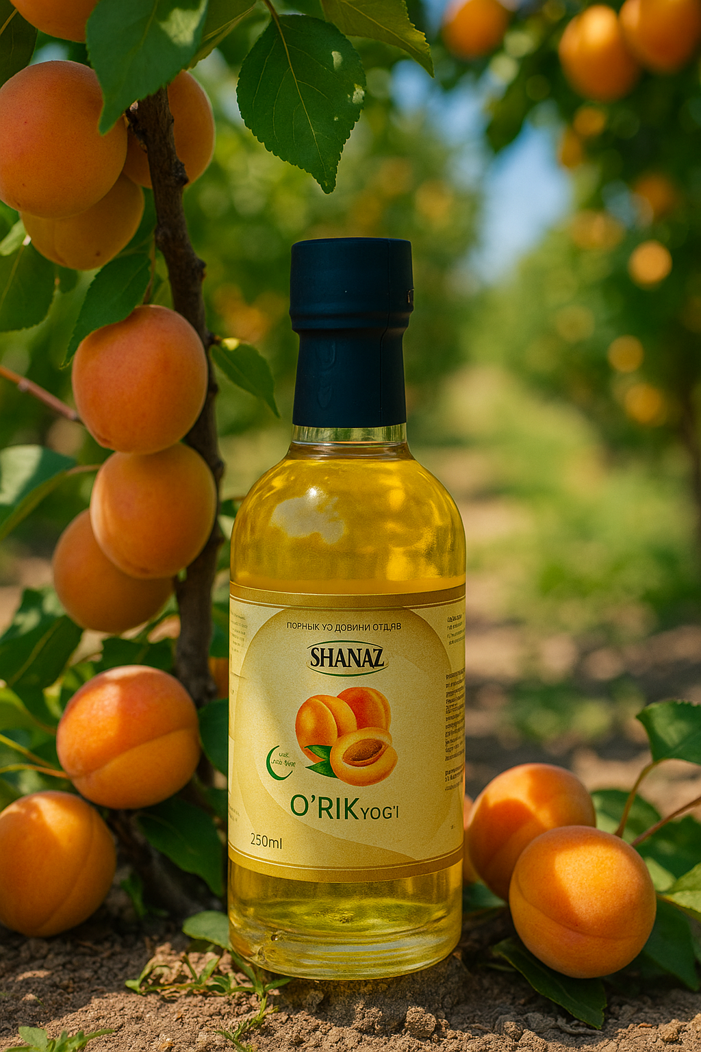 Масло абрикосовое, 250 мл в стеклянной бутылке — 100% натуральный отжим для красоты и молодости вашей кожи!