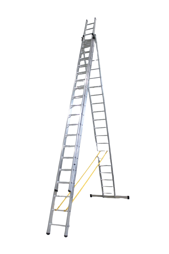 Трехсекционная профессиональная алюминиевая лестница ООО Альтернатива 10 ступеней