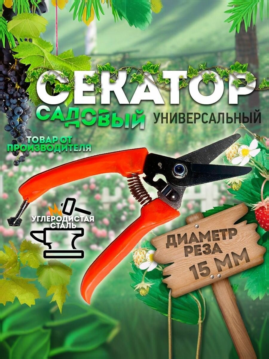 Секатор садовый универсальный техпром  S 5037 1  сучкорез  кусторез ручной