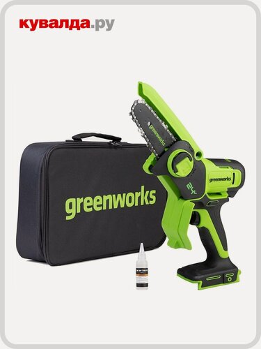 Изображение товара Пила цепная аккумуляторная GREENWORKS G24MCS10K2 24V