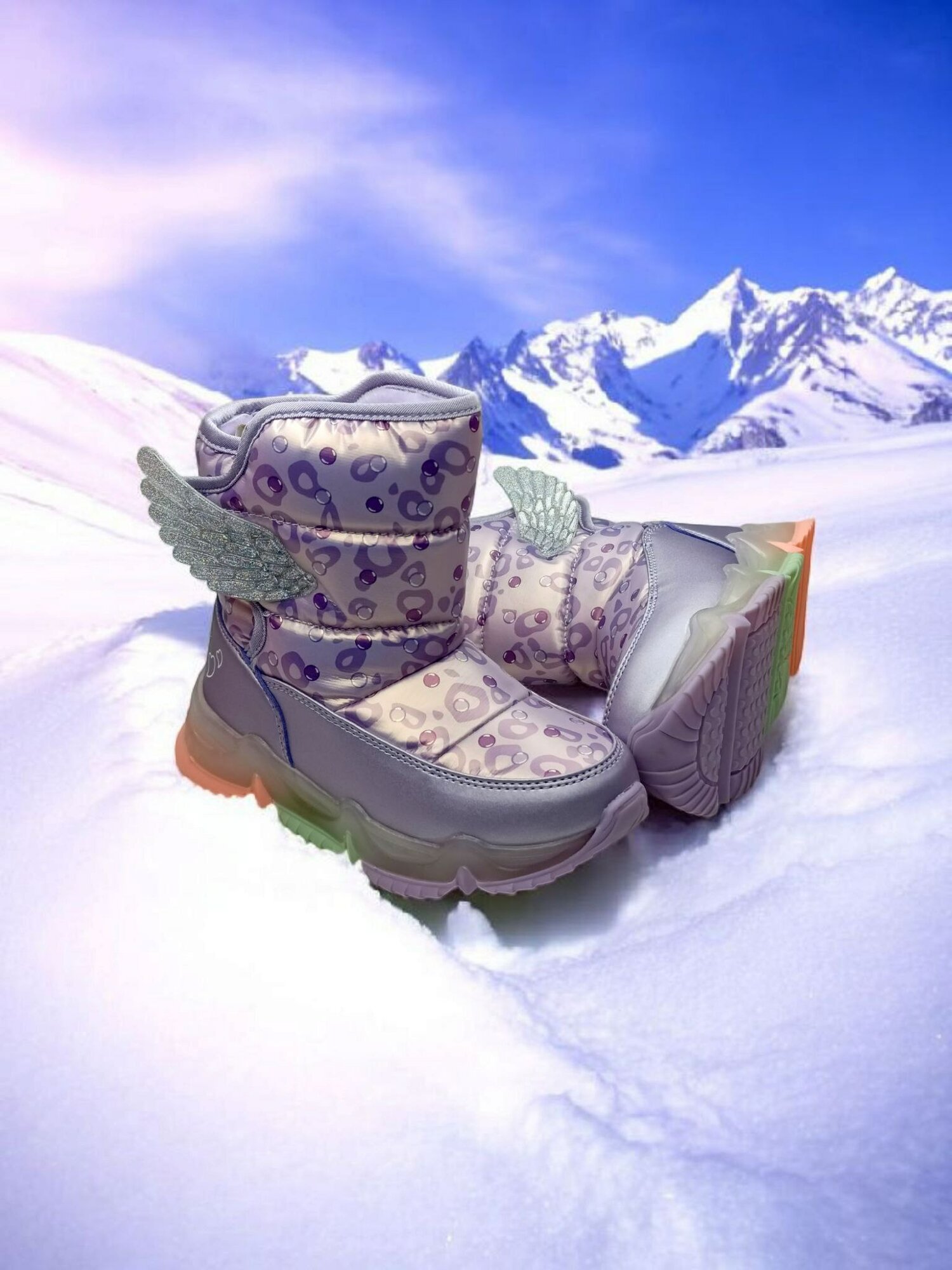 Дутики , размер 31, сиреневый — фото 1