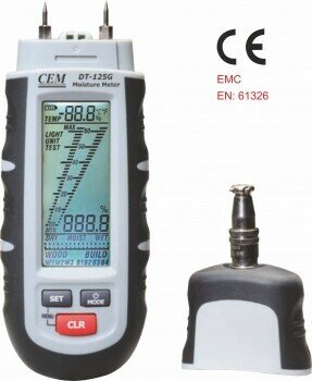 Универсальный влагомер DT-125G CEM - Instruments Измеритель влажности различных видов древесины, строительных материалов, температуры и влажности воздуха