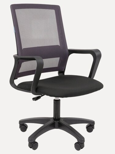 Изображение товара Офисное кресло CHAIRMAN 606 LT ткань/сетка, черный/серый с подлокотниками и регулировкой по высоте для оператора