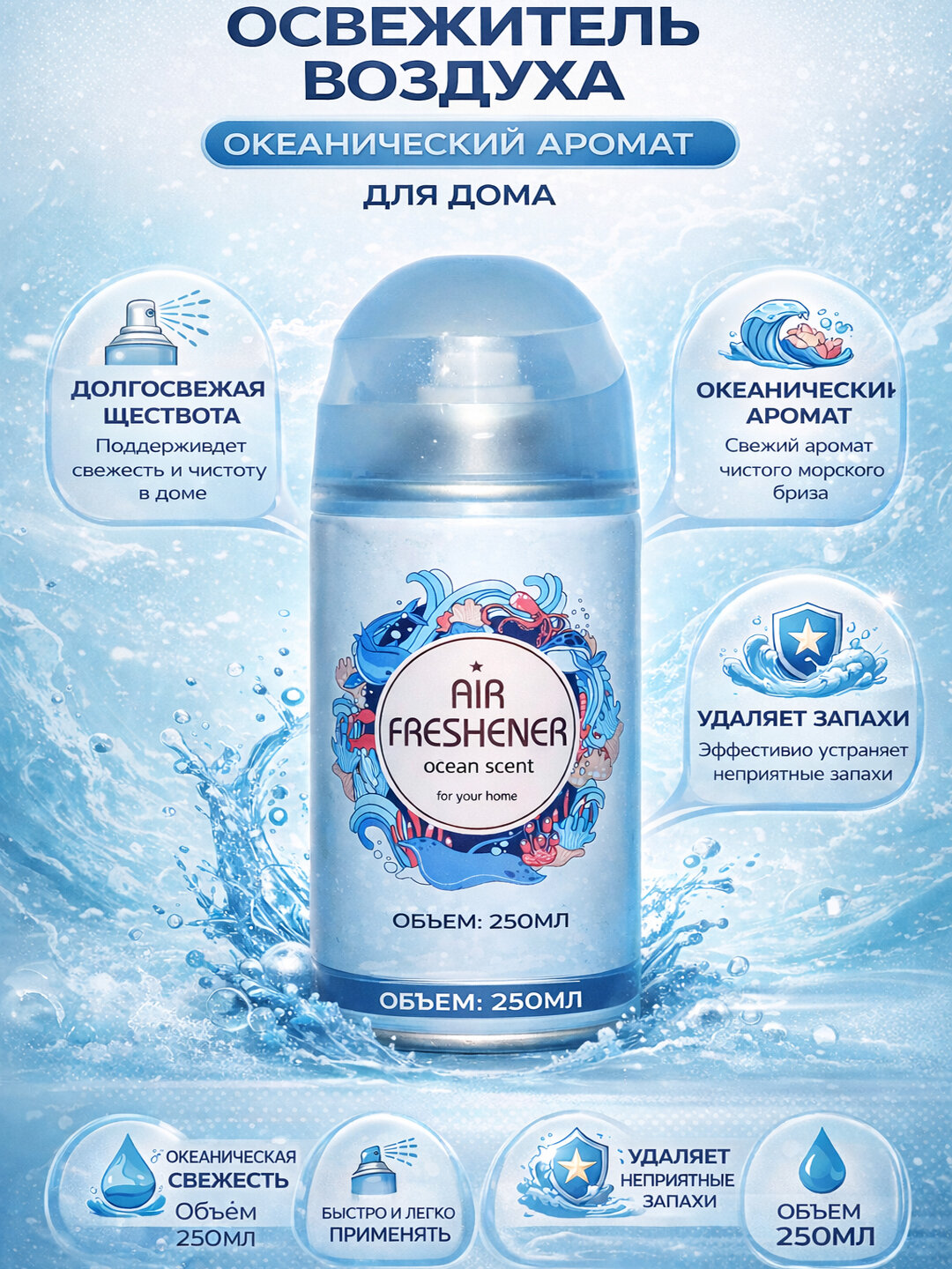 Освежитель воздуха ARTONE 250 ml Ocaen