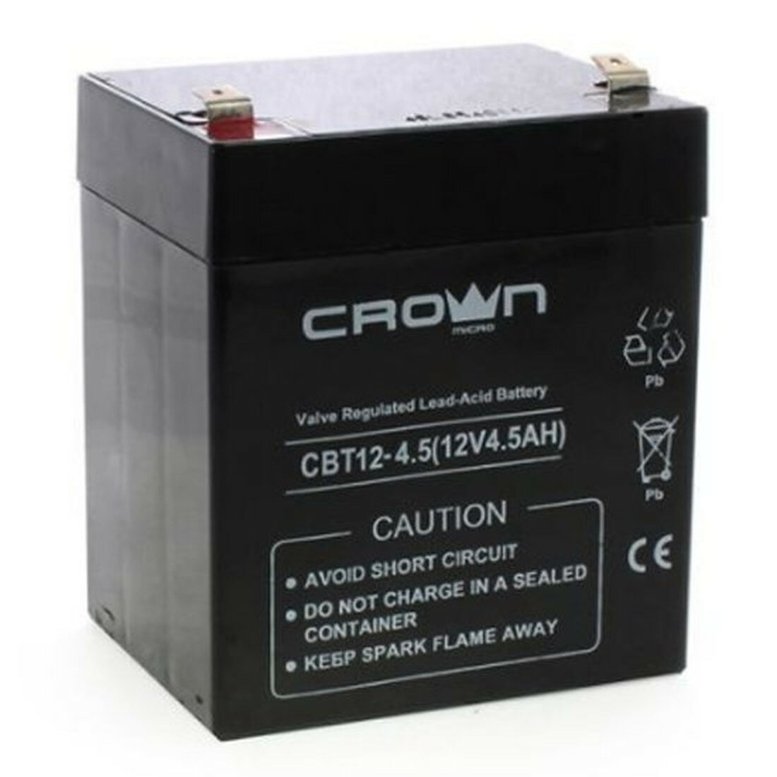 Аккумуляторная батарея Crown Micro CBT-12-4.5, для ИБП, 12В, 4.5Ач