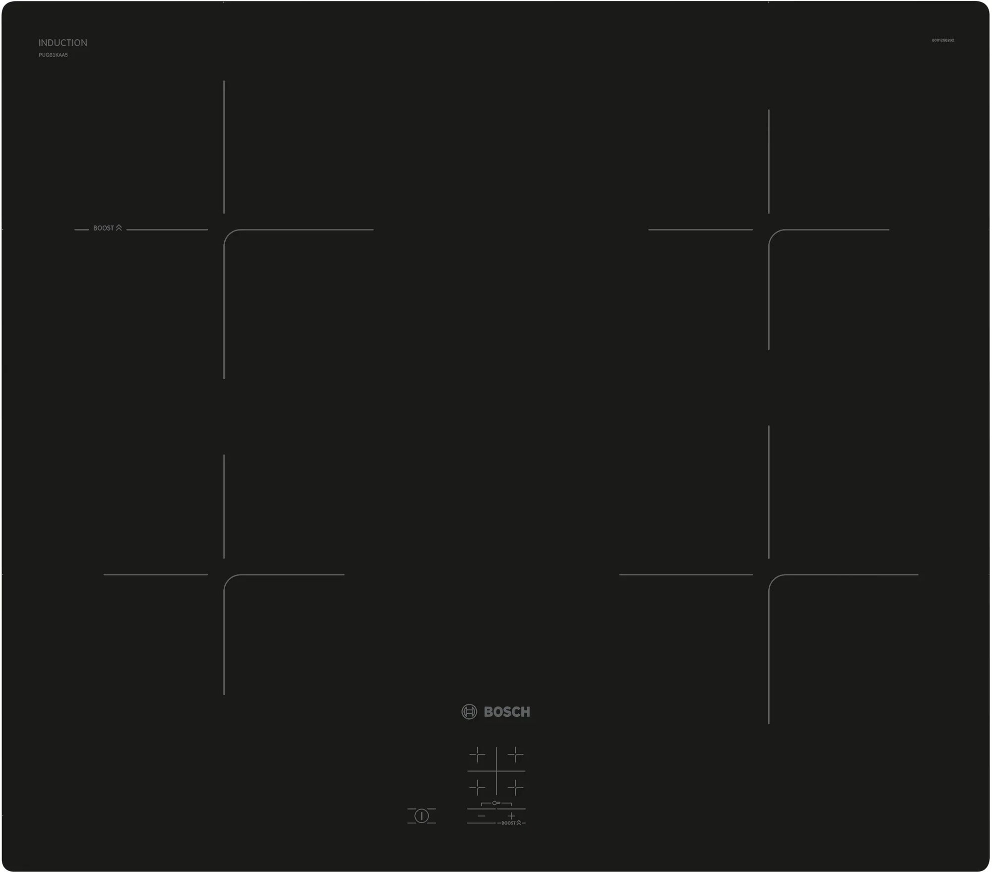 Индукционная варочная поверхность Bosch Serie 2 PUG61KAA5E черный