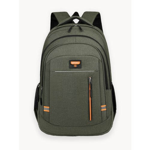Рюкзак, мужской, зеленый, большой, для студентов