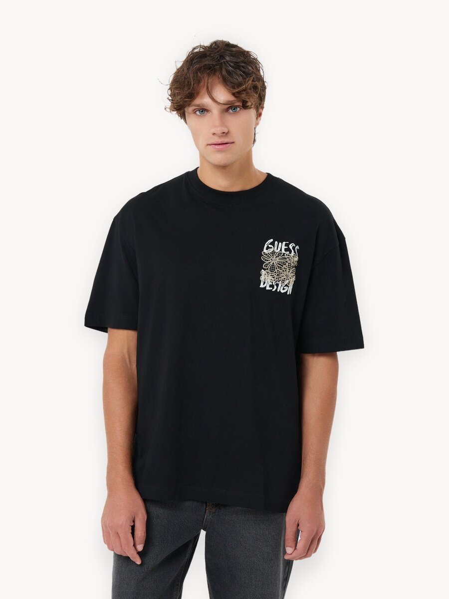 Футболка GUESS, размер S, черный