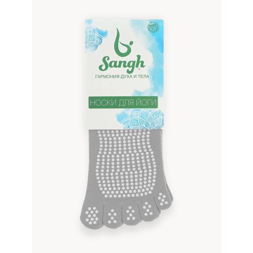 Носки для йоги Sangh 36-38 р, противоскользящие, микс цветов