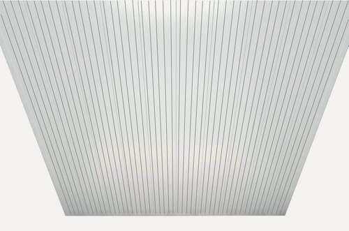 Изображение товара Комплект реечных потолков Mr.Tektum Мульти 100 бесщелевой 1,8м х 1,8м жемчужно-белый с хромированной полосой