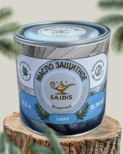 Изображение товара Масло защитное SALDIS Light, натуральный антисептик для деревянных изделий