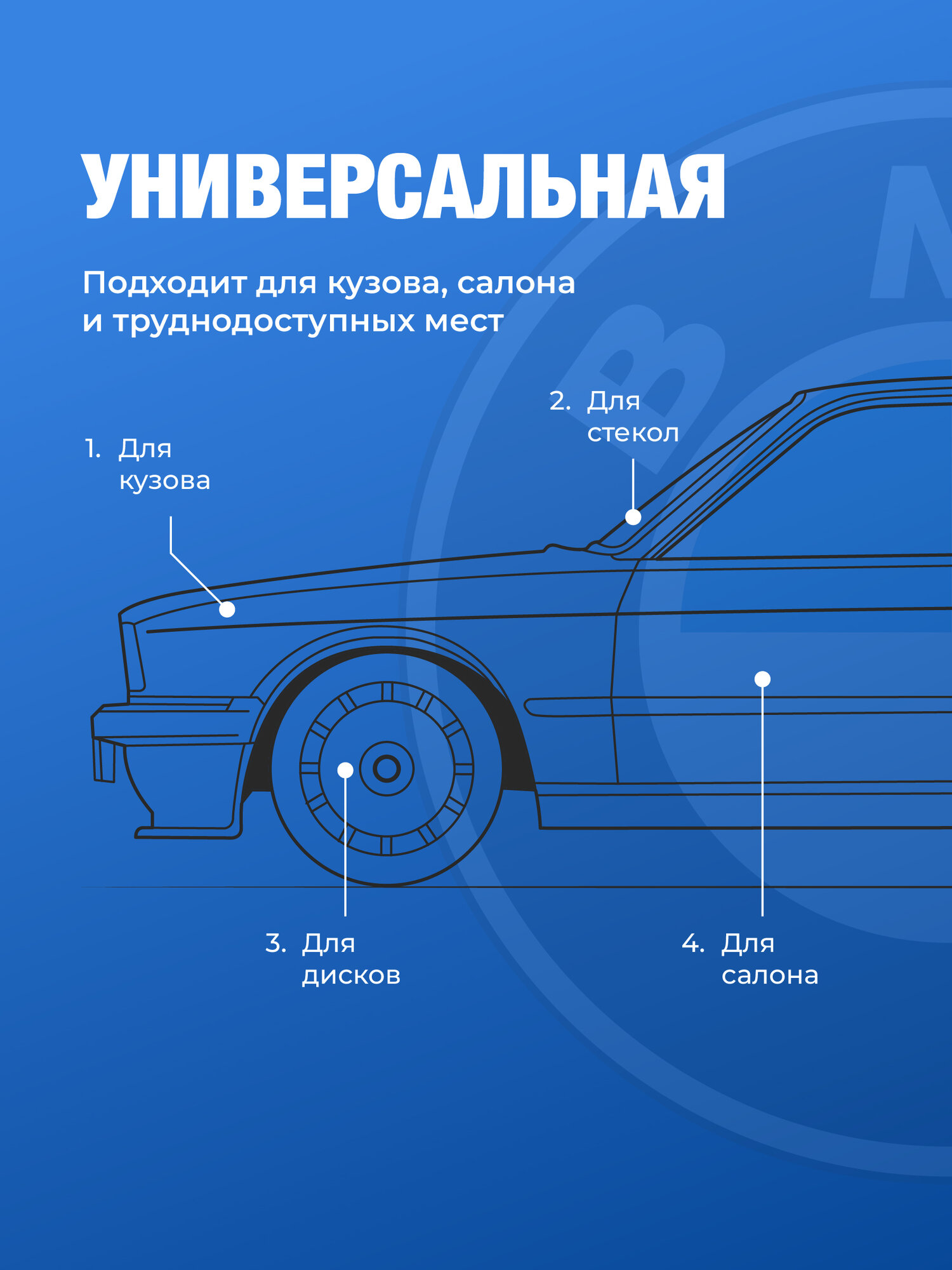 Тряпка для машины Flex Drive, микрофибра для авто, автополотенце, 50x75 см — фото 1