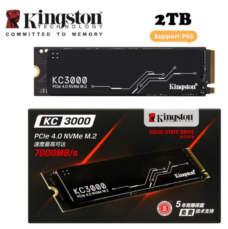 SSD-накопитель Kingston 2ТБ KC3000 M.2 PCI-E 4.0 (SKC3000S/2048G)