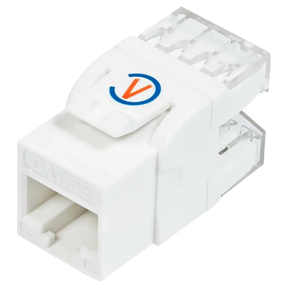 Розеточный модуль СегментЭнерго CAT5e UTP, Keystone, прозрачн. крышка, 180 градусов, 14516-12209