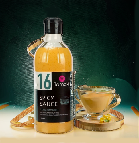 Изображение товара Соус спайси Tamaki на основе растительных масел 470 мл, Россия